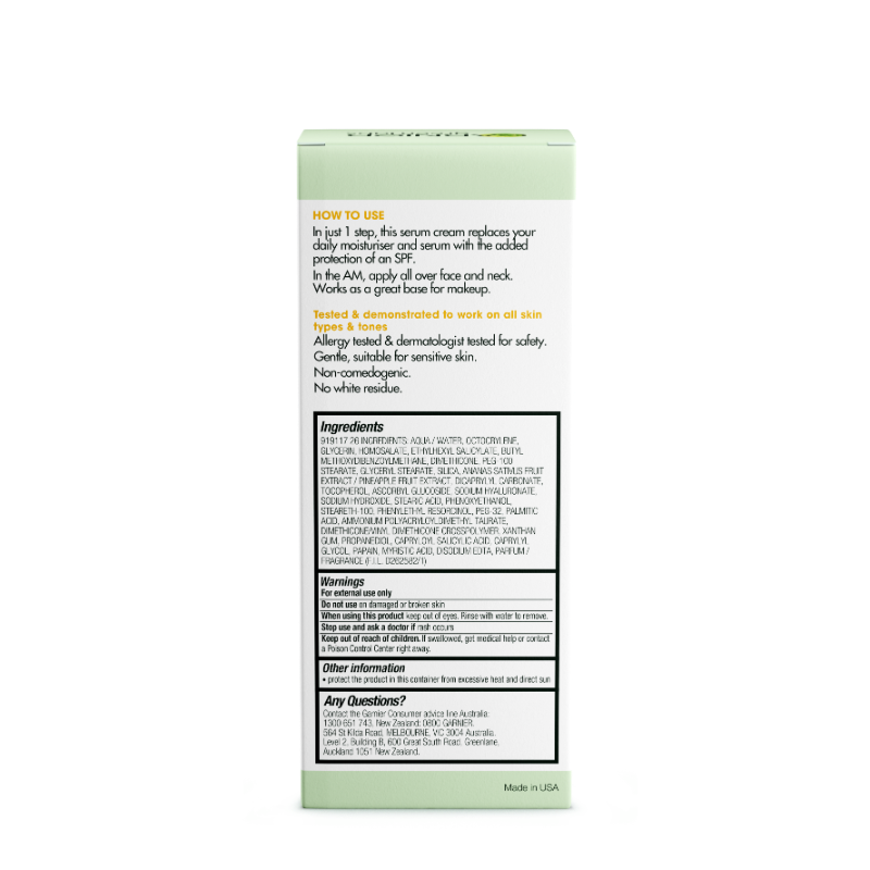 Garnier Green Labs Pinea-C Brightening Serum Cream SPF 15 72ml